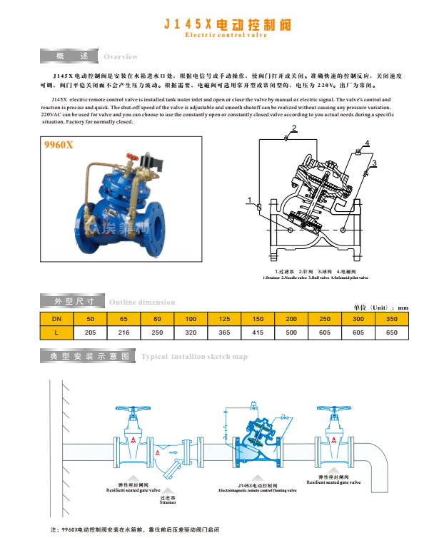 乐天堂电动控制阀参数图