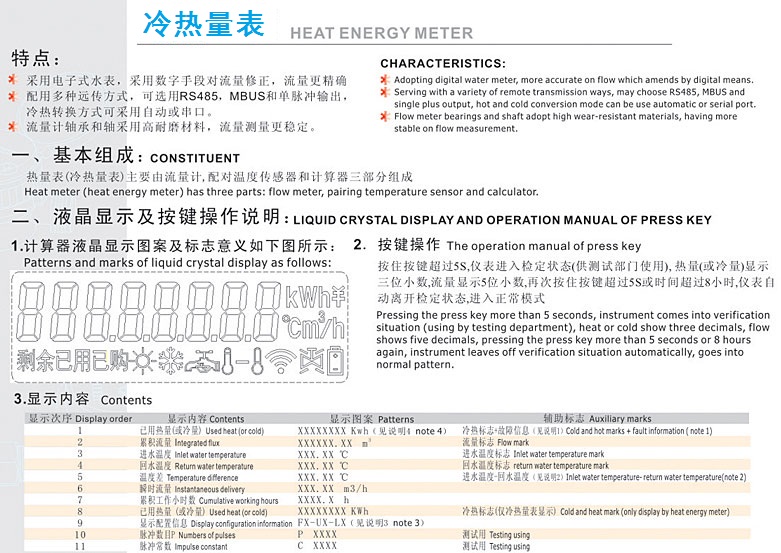 乐天堂水表冷热量表特点